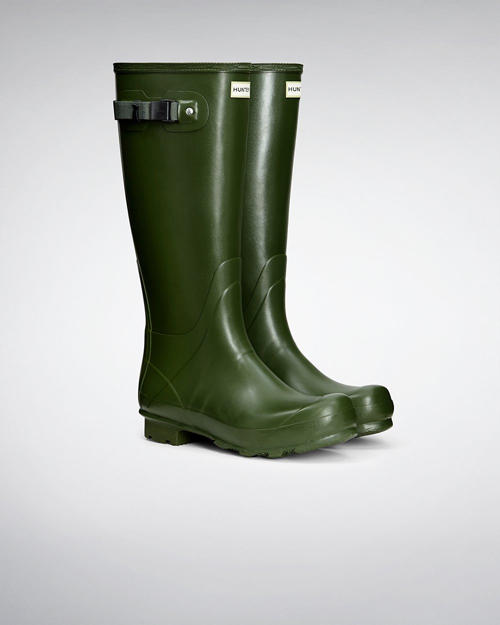 Mens Hunter Norris Field - Tall Rain Boots Green - 2450-YVBJI